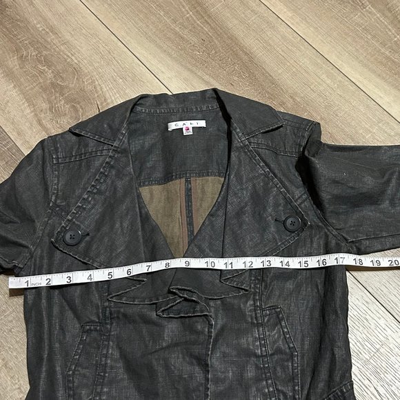 Cabi #901 Waxed Linen Moto Jacket Size Small - Picture 8 of 9